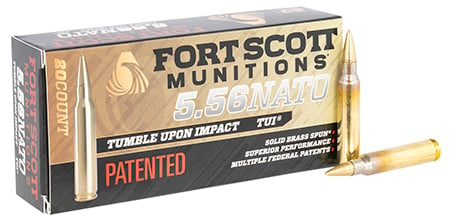 Fort Scott Munitions Tumble Upon Impact TUI Solid Brass Spun Ammo