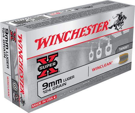Winchester Super-X Luger FMJ Ammo