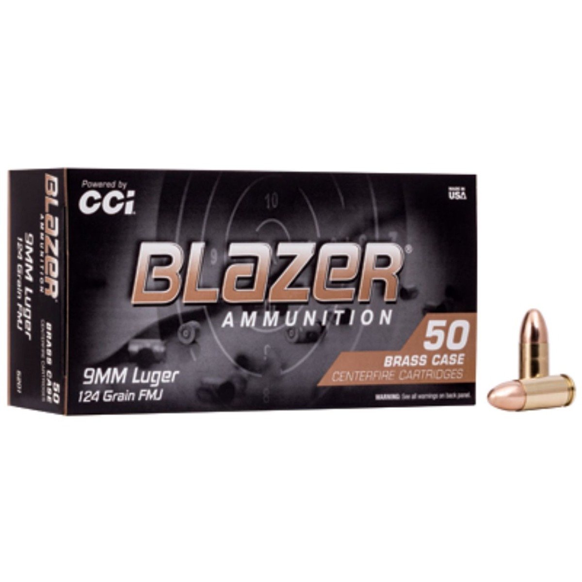 CCI Blazer Brass Luger FMJ Ammo