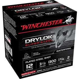 Winchester 12 Ga. 3.5" #2 Drylok Super Steel Magnum Shotshell 25/Box