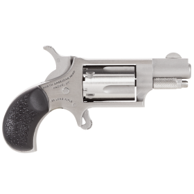 North American Arms 22LRGRCHS Mini-Revolver Carry Combo 22 LR Caliber with 1.13" Barrel, 5rd Capacity Cylinder, Overall Stainless Steel Finish & Black Rubber Grip Includes Holster