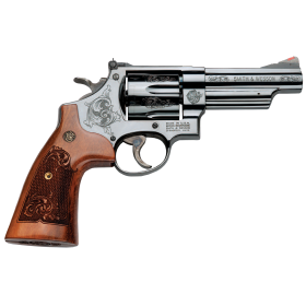 Smith & Wesson 150783 Model 29  44 Rem Mag or 44 S&W Spl Caliber with 4" Barrel, 6rd Capacity Cylinder, Overall Blued Engraved Finish Carbon Steel & Wood Engraved Grip