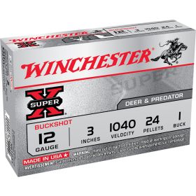 Winchester Super-X 12 ga. 3 in. 1040 FPS 24 Pellets 1 Buck