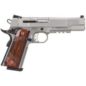 Smith & Wesson 1911 E-Series Rail 45 ACP 5" 8+1 Matte Silver Satin Stainless