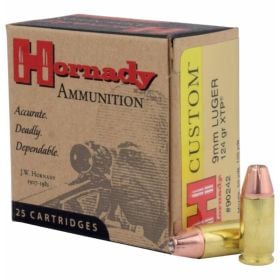 Hornady XTP Ammo 9mm Luger 124Gr 25/Box