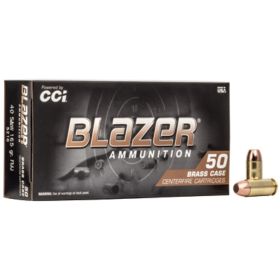 CCI Blazer Brass 40 S&W 165 Gr. 1050 fps Full Metal Jacket 50/Box