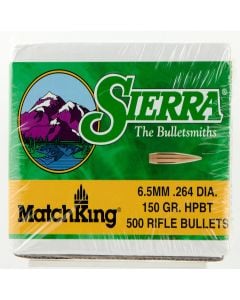 Sierra MatchKing  6.5 Creedmoor .264 150 gr Hollow Point Boat-Tail (HPBT) 500 Per Box