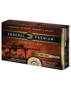 Federal Premium Gold Medal 6MM Creedmoor 105 Gr. Berger Hybrid Open Tip Match 20/Box
