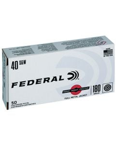 Federal Range and Target 40 S&W 180gr FMJ 50rd Box/ 20 Cs