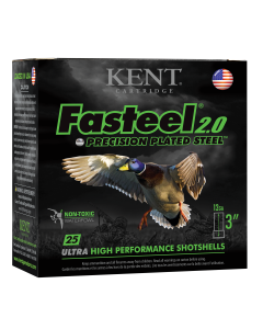 Kent Cartridge Fasteel Waterfowl 12 Gauge 3" 1-3/8 oz 4 Shot 25 Bx/ 10 Cs