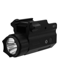 TacFire Compact 360 Lumens Output White Picatinny/Weaver Mount Black 