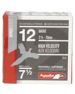 Aguila High Velocity 12 Ga 2 3/4" 1 1/4 oz #7.5 25/Box 