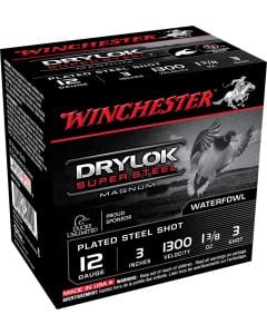Winchester 12 Ga. 3" #3 Drylok Super Steel Magnum Shotshell 25/Box