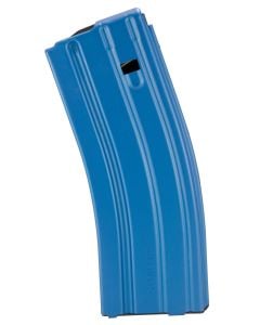 DuraMag Speed Replacement Magazine Blue Aluminum with Black Follower Detachable 30rd 223 Rem, 300 Blackout, 5.56x45mm NATO for AR-15
