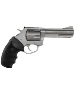 Charter Arms 74042 Pitbull  40 S&W Caliber with 4.20" Barrel, 5rd Capacity Cylinder, Overall Matte Stainless Steel Finish, Finger Grooved Black Rubber Grip & Adjustable Sights