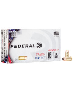 Federal Train + Protect 380 ACP 85 gr Jacketed Hollow Point (JHP) 50 Bx/ 10 Cs
