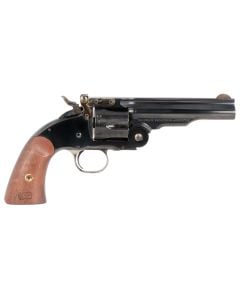 Taylors & Company Second Model Schofield 38 Special Caliber with 5" Barrel, 6rd Capacity Cylinder, Overall Blued Finish Steel & Walnut Grip