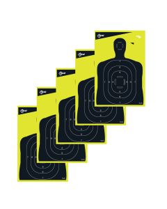 EZ-Aim Splash Silhouette Paper Hanging 12" x 18" Black/Yellow 5 Pack
