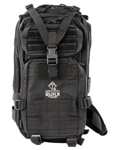 Rukx Gear Tactical 1 Day Water Resistant Black 600D Polyester 