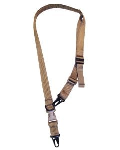 Tacshield Warrior 2-in-1 Sling made of Coyote Webbing with HK Snap Hook & Padded Fast Adjust Design for Rifle/Shotgun