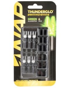 NAP Thunderglo Illuminated Nock Green 6 Per Pack