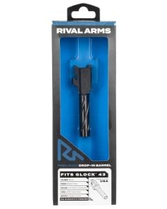 Rival Arms Precision V1 Drop-In Barrel 9mm Luger 3.41" Black PVD Finish 416R Stainless Steel Material for Glock 43