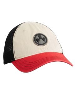 Magpul Icon Patch Trucker Hat Stone/Red/Black Adjustable Snapback OSFA Unstructured