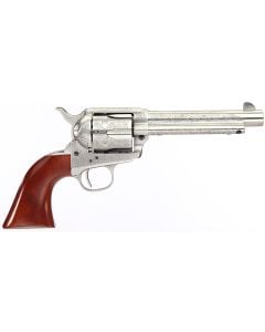 Taylors & Company 1873 Cattleman 45 Colt (LC) Revolver 5.50" 6+1 Taylor Polished White Floral Engraved
