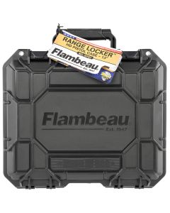 Flambeau Range Locker Pistol Case made of Polymer with Black Finish & Foam Padding 12" L x 9" W x 4.60" D