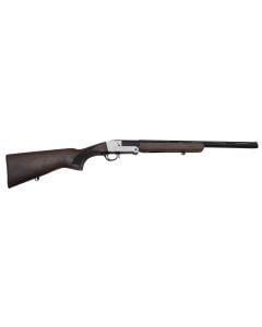 Landor Arms STX 601  20 Gauge with 19" Blued Barrel, 3" Chamber, 1rd Capacity, Chrome Metal Finish & Wood Stock Right Hand (Full Size)