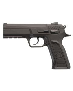 Tanfoglio IFG Defiant Force Plus 40 S&W Caliber with 4.40" Barrel, 12+1 Capacity, Overall Black Finish, Picatinny Rail/Beavertail Short Frame