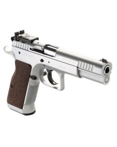 Tanfoglio IFG Defiant Limited Pro 40 S&W Caliber with 4.80" Barrel, 12+1 Capacity, Overall Hard Chrome Finish Steel