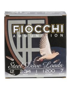 Fiocchi  Dove & Quail 12 Gauge 2.75" 1 oz 1200 fps  #7 Shot 25/Box