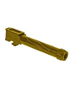 Rival Arms Precision V1 Drop-In Barrel 9mm Luger 4.49" Gold PVD Finish 416R Stainless Steel Material with Threading for Glock 17 Gen3-4