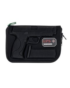 G*Outdoors Custom Molded Pistol Case with Lockable Zippers, Internal Mag Holder & Black Finish for S&W M&P Full-Size, Compact (9mm Luger, 40 S&W & 45 ACP)