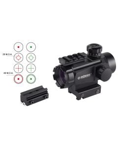 Konus Konusight Tactical Matte Black 1x 35mm Dual Illuminated (Red/Green) Multiple/Interchangeable Reticle Features Dual Mounting System
