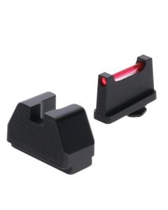 TruGlo Fiber-Optic Pro Low Set Red Front, Black Rear with Black Finished Frame for MOS Glock 17,19,34,35,45