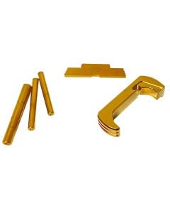 Cross Armory 3 Piece Kit  Extended Gold Anodized Aluminum/Steel for Glock 17, 19, 26, 34 Gen5