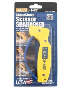 AccuSharp ShearSharp Scissors Sharpener Diamond Tungsten Carbide Sharpener Yellow/Blue