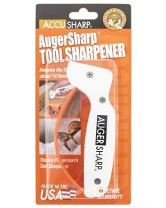 AccuSharp AugerSharp Knife & Tool Sharpener Diamond Tungsten Carbide Sharpener White/Orange