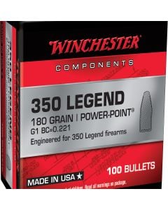 Winchester Ammo  Centerfire Rifle Reloading 350 Legend 180 gr Power-Point (PP) 100 Per Box