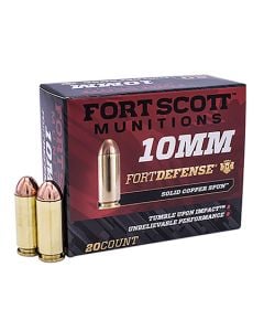 Fort Scott Munitions TUI 10mm Auto 125gr Solid Copper Spun 20rd Box