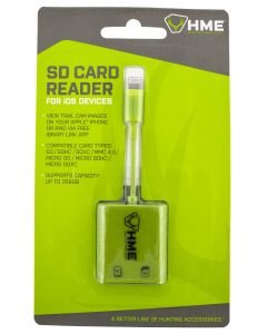 HME Memory Card Reader iOS Fits iPhone/iPad Up To 256GB Black/Green