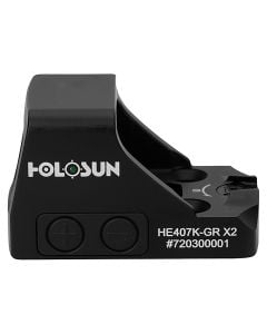 Holosun HE407K X2 Black Anodized 1x 6 MOA Green Dot Reticle Includes Lens Cloth/Multi Tool