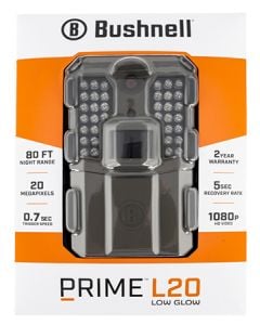 Bushnell 119930B Prime L20, SD Trail Camera, 20MP, Low Glow, Tan