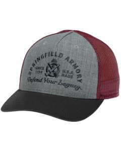Springfield Armory Defend Your Legacy Brewery Hat Gray/Graphite/Maroon Adjustable Snapback OSFA Structured