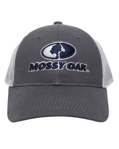 Outdoor Cap Mossy Oak Charcoal/White Adjustable Snapback OSFA Heavy Structured