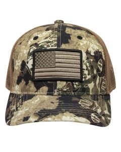 Outdoor Cap USA Flag  Veil Whitetail/Brown Adjustable Snapback OSFA Structured