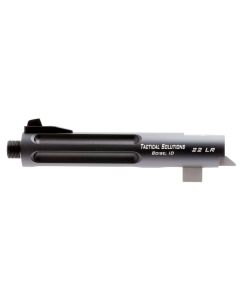 Tactical Solutions Trail-Lite Barrel 22 LR 5.50" Black Matte Finish 6061-T6 Aluminum Material with Fluting, Threading & Fiber Optic Front Sight for Browning Buck Mark