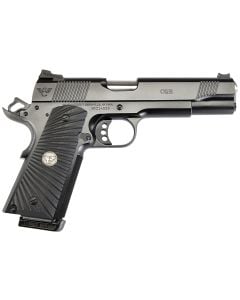 Wilson Combat 1911 CQB 9mm Luger Pistol 5" Black G10 Starburst Grip Fiber Optic Sight CQBFS9A